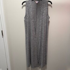 EUC- Women’s LulaRoe Joy Duster Vest Size Small Grey Design